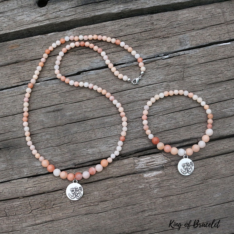 Bracelet Mala en Aventurine Rose