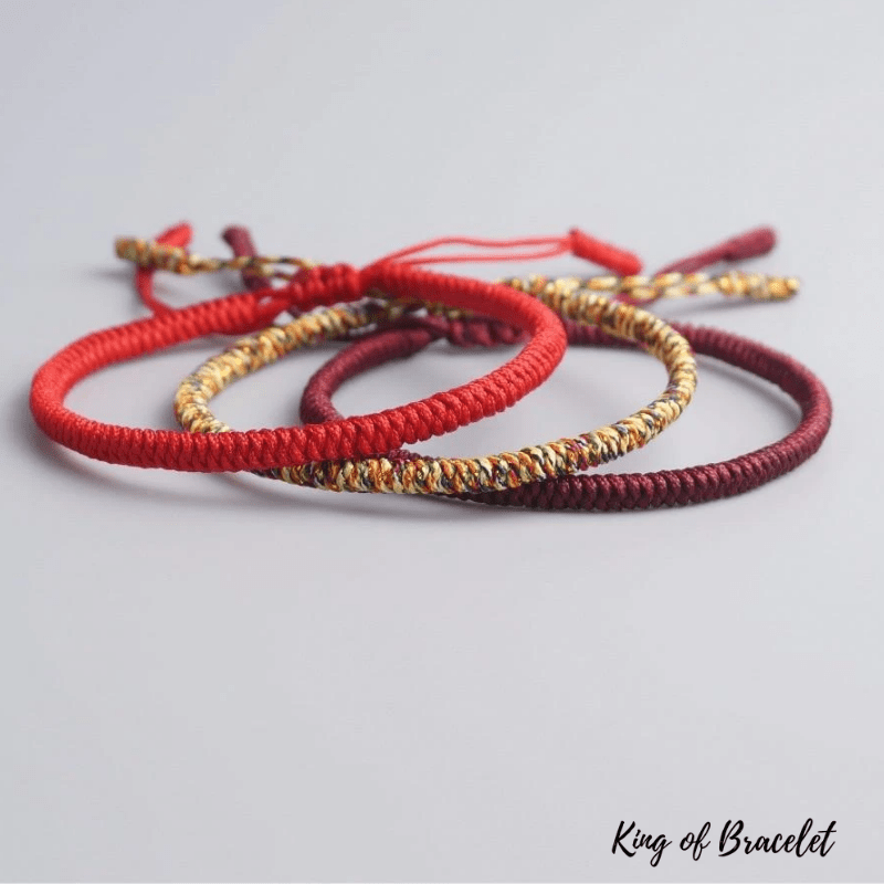 Lot de 3 Bracelets Tib¨¦tains Rouges