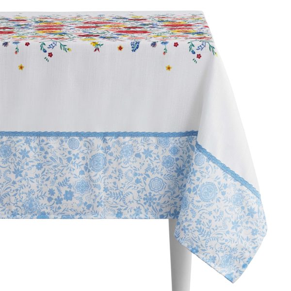 Flowering Frontier Fabric Tablecloth, Multi-color, 60