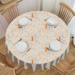 Modern Pink Patterned Tablecloth - Waterproof & Oil-Resistant, Perfect for Dining, Office Desk, and Home Decor