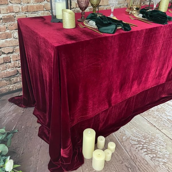 1pc, Velvet Tablecloth, Luxurious Elegant Rectangle Table Cover In Beautiful Color For Weddings, Parties, Baby Showers And Events, Durable Seams For Long-Lasting Use